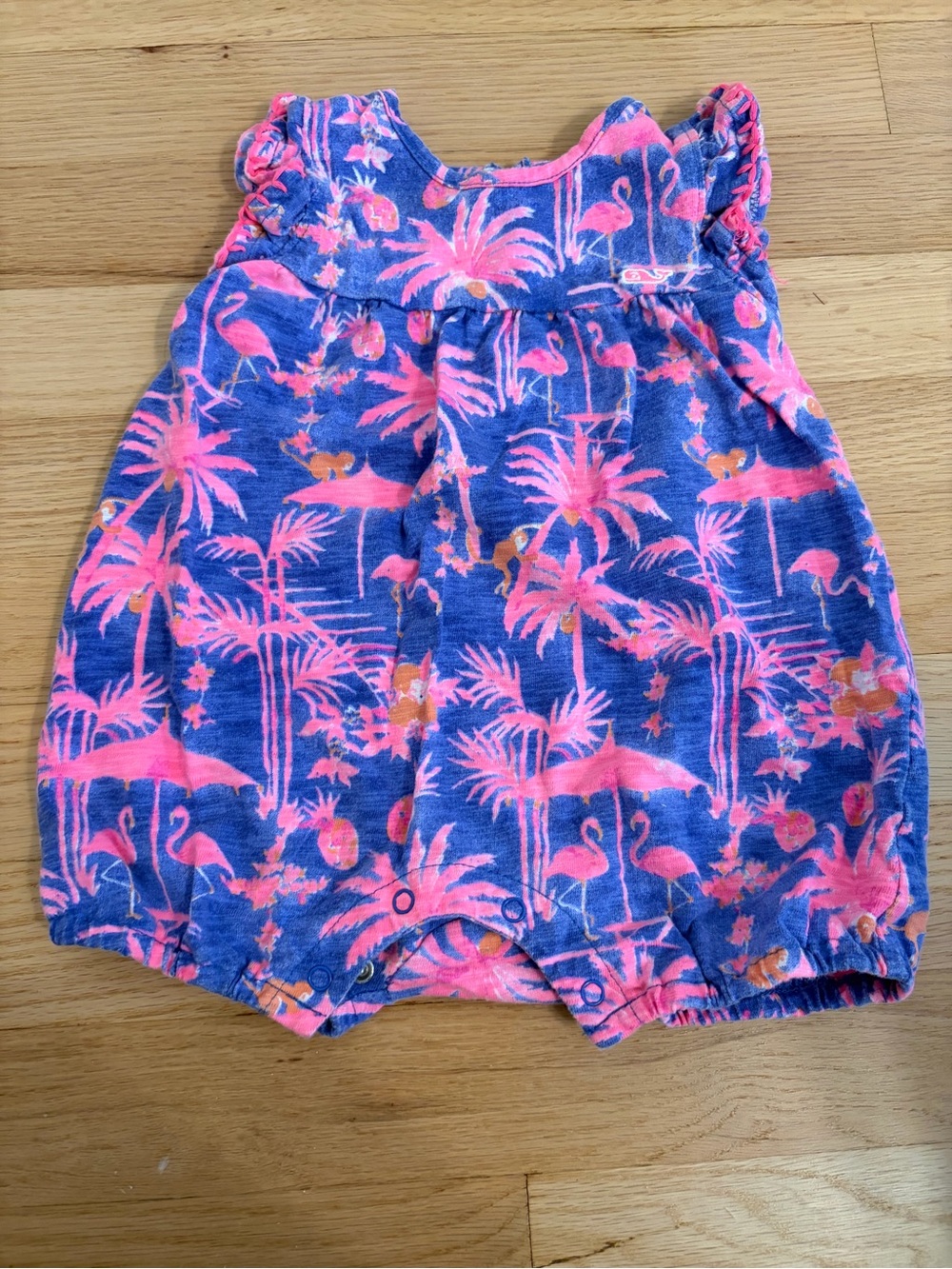 Vineyard Vines Flamingo Romper - size 3-6 months
